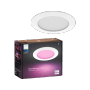 Philips Hue Einbauspot Slim, Weiß, mit Farbfunktion und Verpackung.