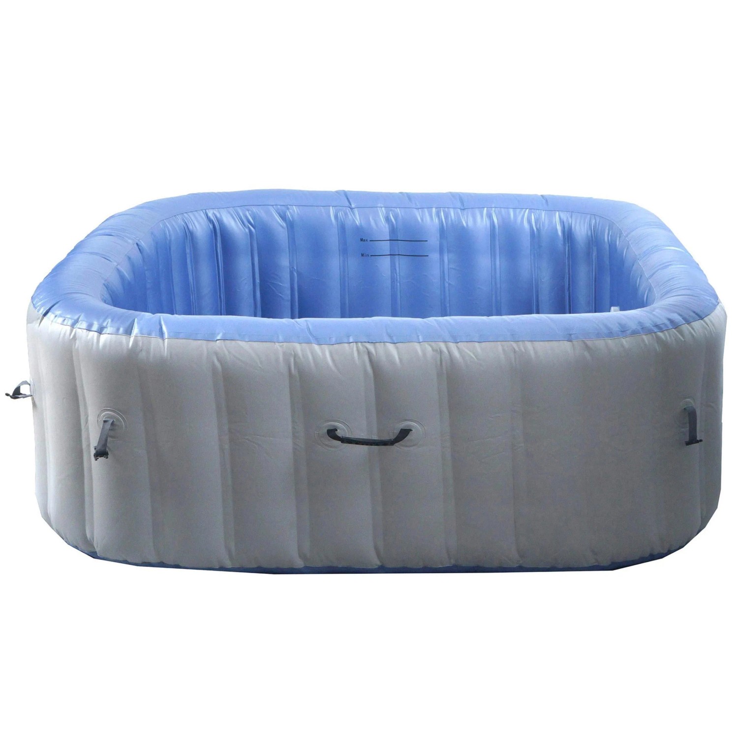 MCW Whirlpool N97 Ersatz-Pool 6 Personen Aufblasbar Eckig 198cm Grau-Blau