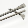 Gardinia Endstücke Chicago Apollo, 2er-Pack, Edelstahloptik für 20 mm Stangen.