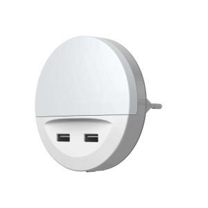 Osram LED-Nachtlicht Lunetta mit USB-Anschluss, weißes Gehäuse. Ideal als Orientierungslicht.