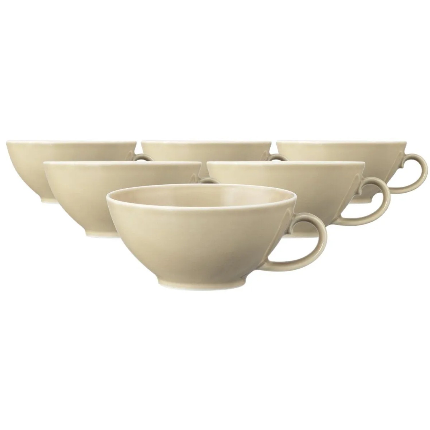 Seltmann Weiden Beat Color Glaze Teetasse 140 ml 6er Set Sandbeige