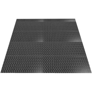 Floraworld Aluminium-Boden für Premium Gartenhaus mit Satteldach, geriffelte Oberfläche.