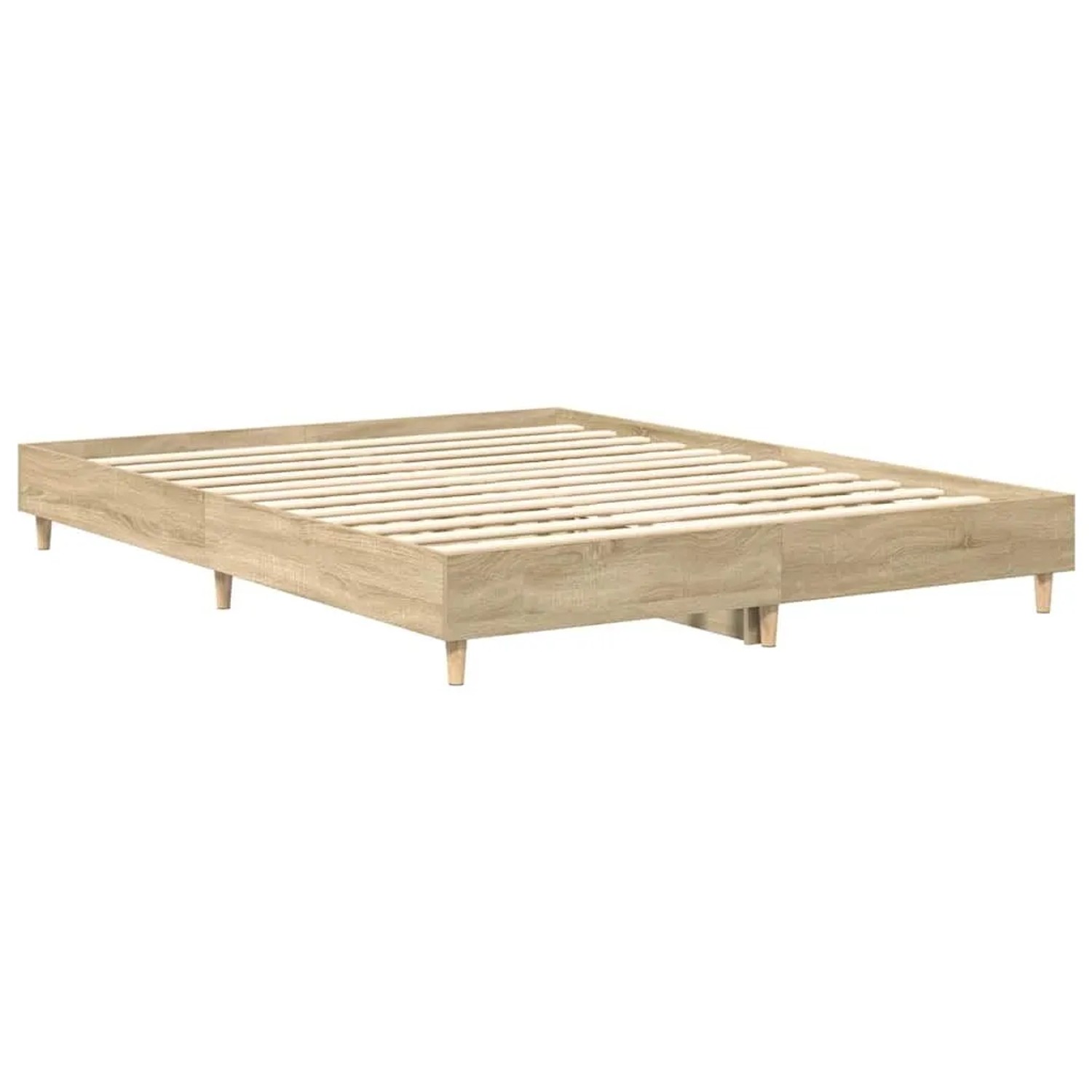 vidaXL Bettrahmen 2 Stk Sonoma 152 x 203 cm Holzwerkstoff 3402866