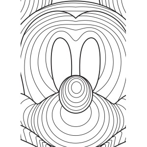 Komar Wandbild Mickey Mouse Lines, 50x70 cm, abstrakte Strichzeichnung