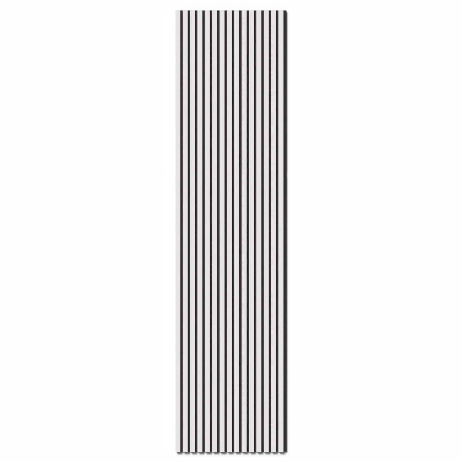 Akustikpaneel Weiß mit schwarzen Filz, 60x240cm, zur Wand- und Deckenverkleidung.