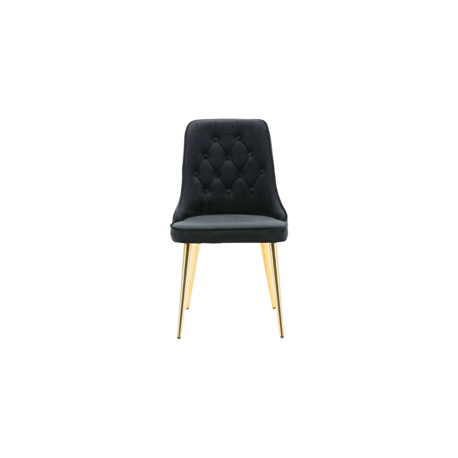 ebuy24 VelvetDeluxe Esszimmerstuhl Velour Schwarz Messing Dekor günstig online kaufen