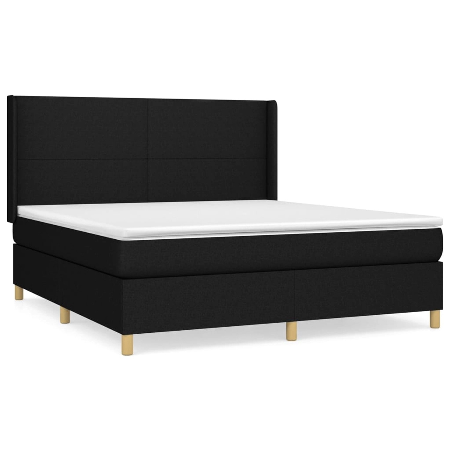 vidaXL Boxspringbett mit Matratze Schwarz 180x200 cm Stoff1389541 günstig online kaufen