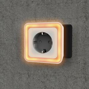 Müller-Licht LED-Nachtlicht Misam mit Sensor in Steckdose, warmweißes Licht.