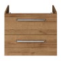 Pelipal Waschtisch Quantum 06, 60 cm, Eiche Riviera quer, Unterschrank mit zwei Schubladen und Softclose.