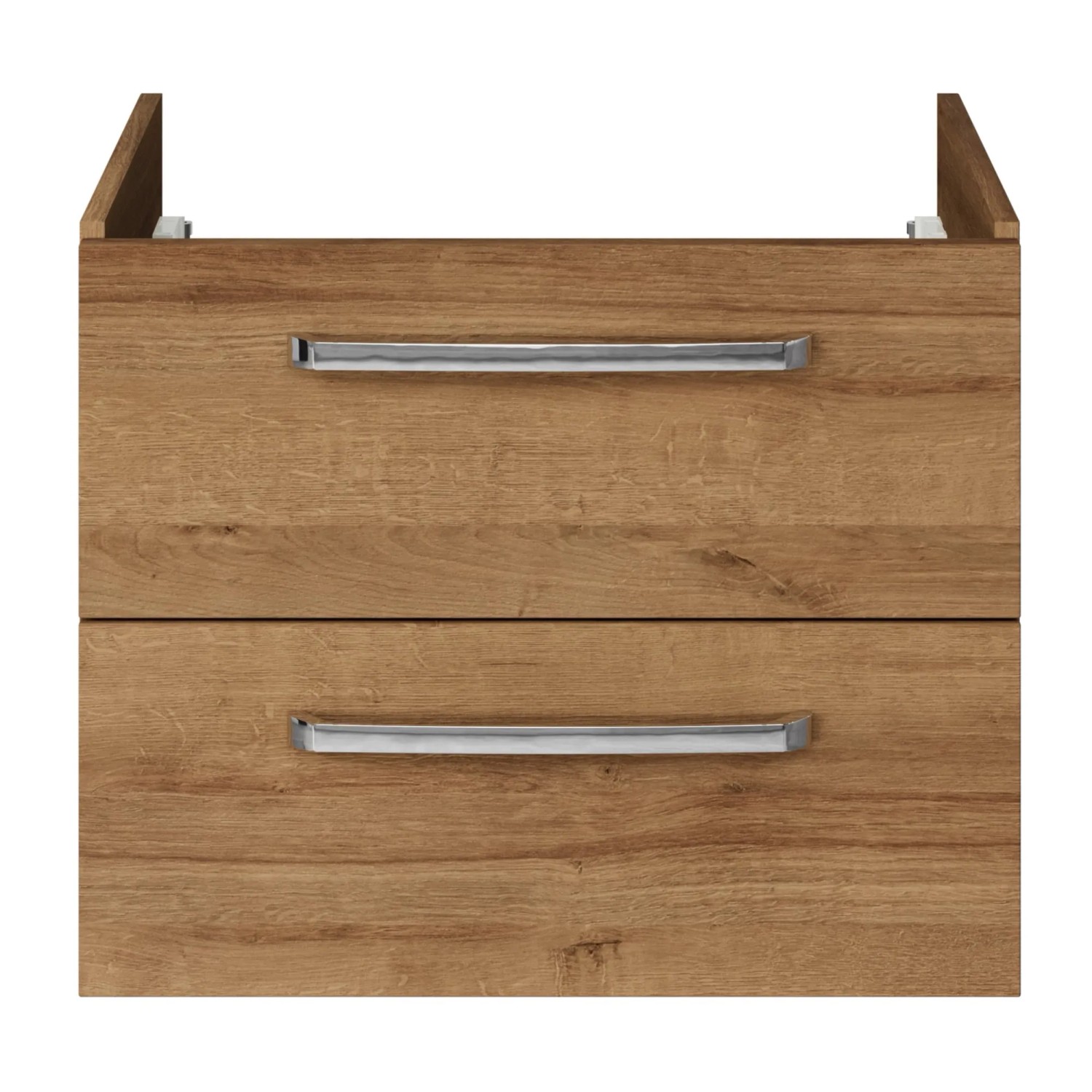 Pelipal Waschtisch Quantum 06, 60 cm, Eiche Riviera quer, Unterschrank mit zwei Schubladen und Softclose.