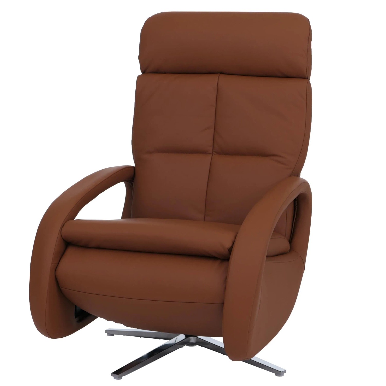 MCW Relaxsessel L11 Liegefunktion Drehbar Elektrisch Verstellbar Voll-Leder Braun