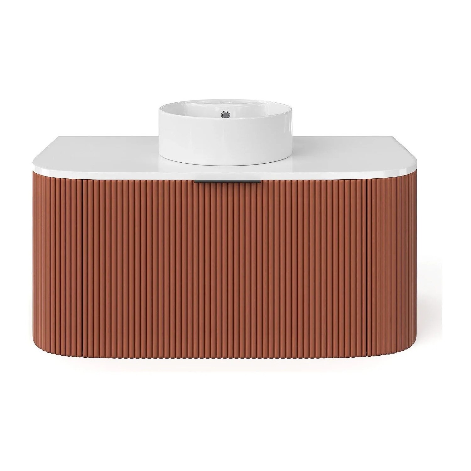 Vente-unique Einzelwaschtisch Lomeri Terracotta 99 cm