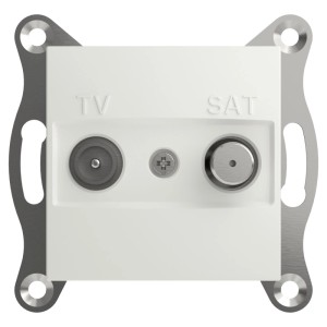 Schneider Electric ASFORA TV-SAT Enddose 1dB IEC+F UP Weiss EPH3470121D