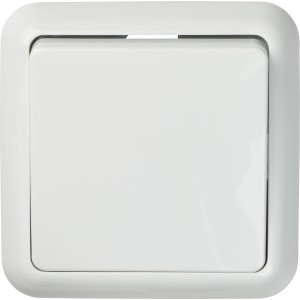 OBI Aus-/Wechselschalter Penelope, polarweiß, mit Rahmen für die Unterputzmontage.