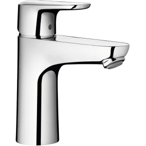 Hansgrohe Ecos L CoolStart Waschtischarmatur in Chrom mit Push-Open Ablauf.