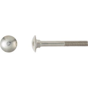 Edelstahl Schlossschraube M8 x 40 mm mit Teilgewinde, 25er-Pack.