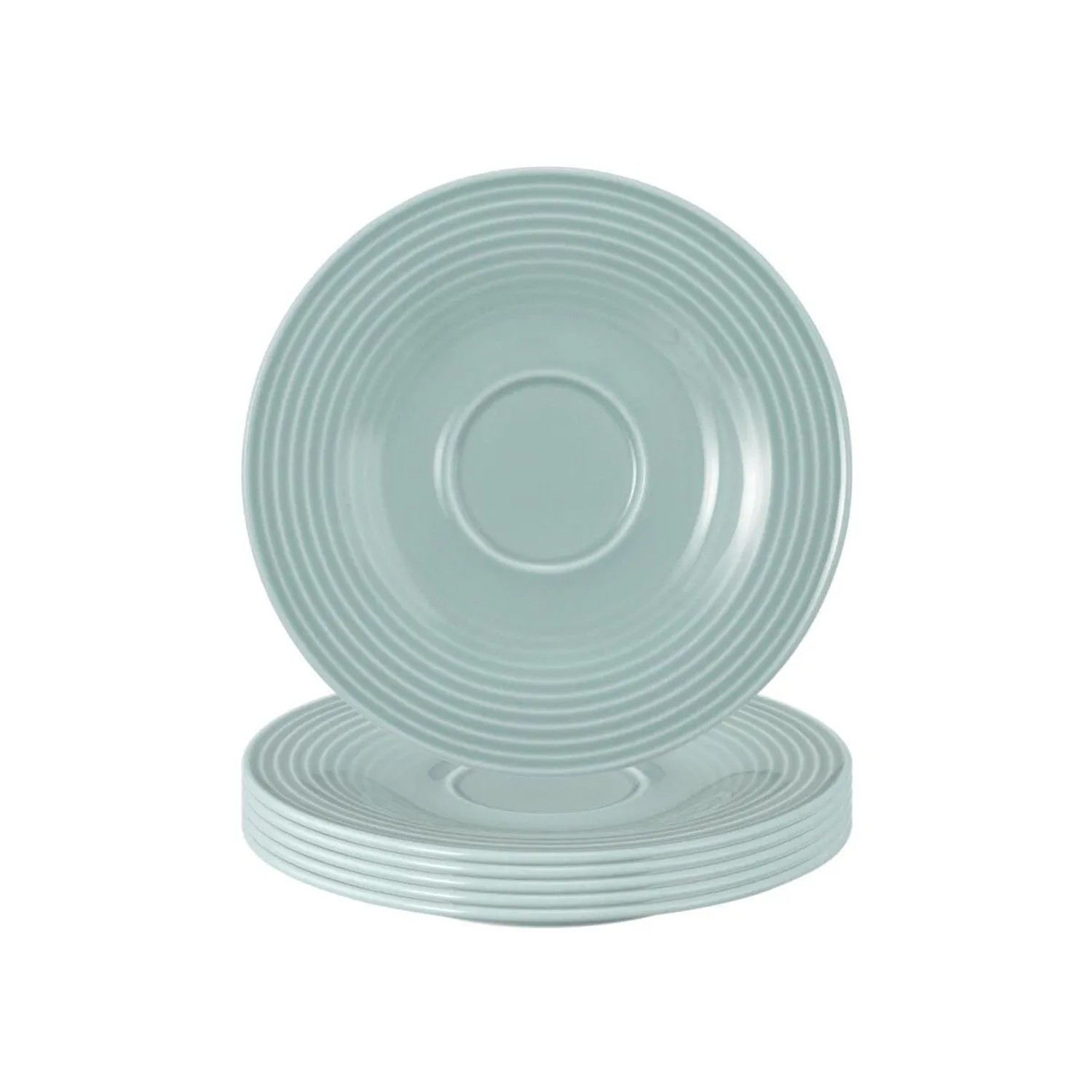Seltmann Weiden Beat Color Glaze Untertasse 13,7 cm 6er Set Arktisblau