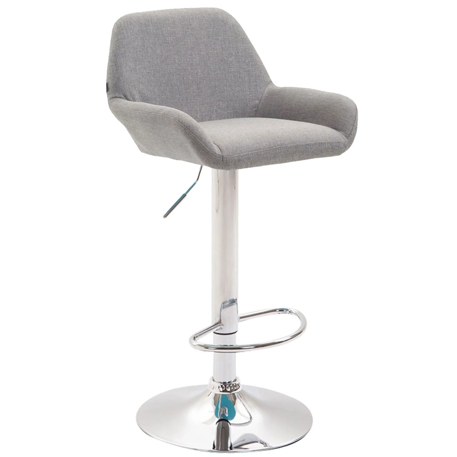CLP Barhocker Braga Stoff Grau/Chrom