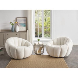 Vente-unique Sessel Mit Gerader Rückenlehne Cossato Weiß 96 cm