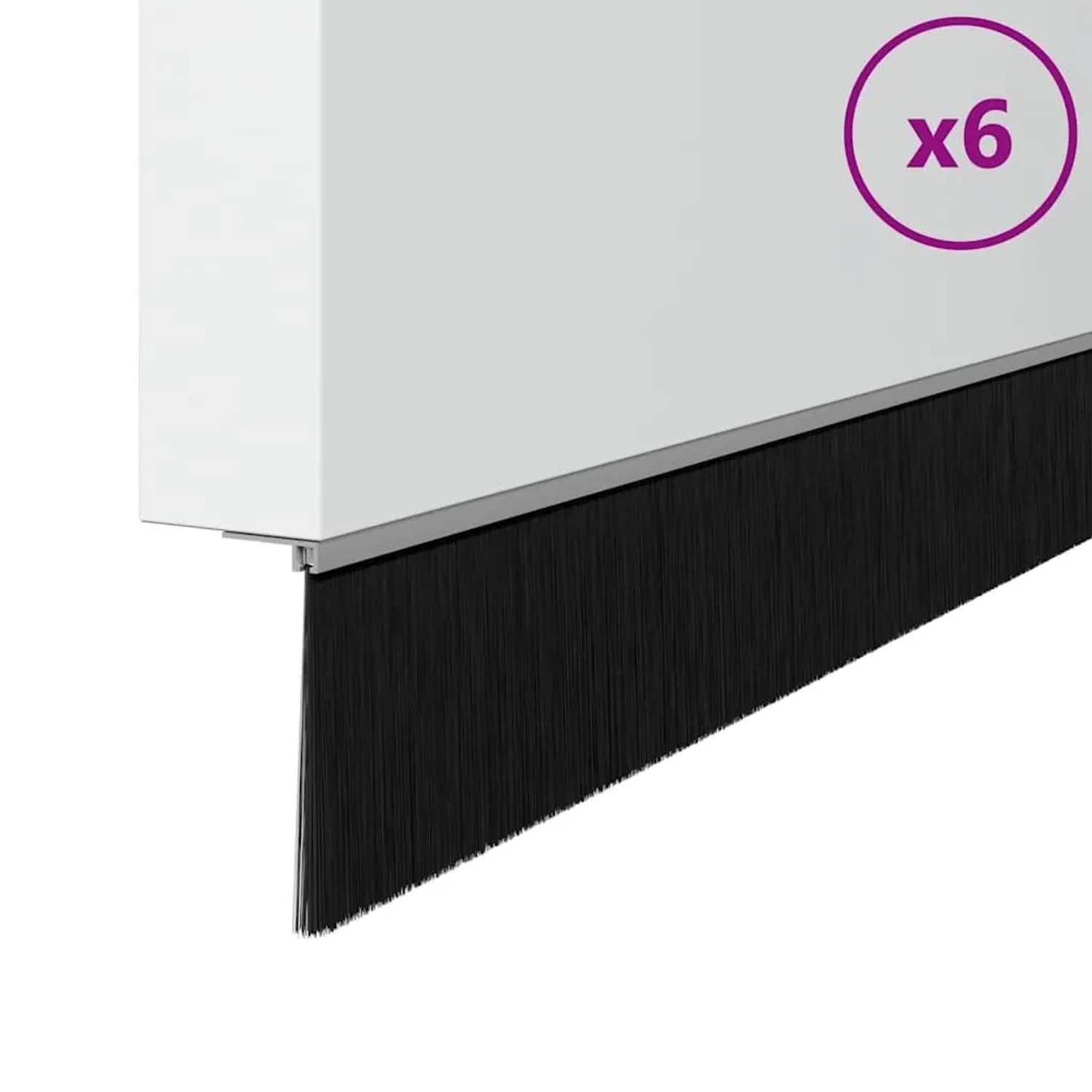 vidaXL Aufsteck Türbürstendichtungen 6 Stk Silber 100 cm 42019504