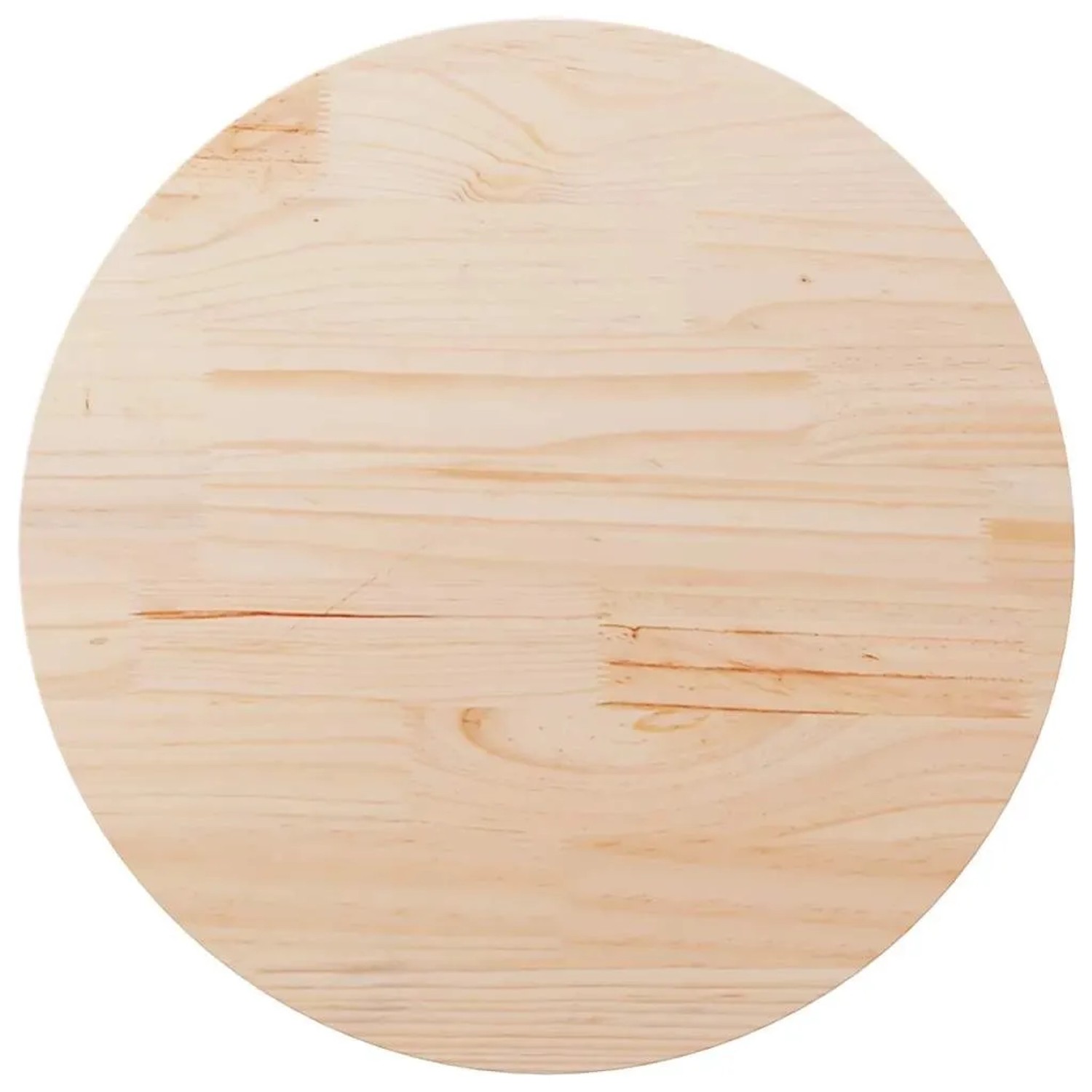 vidaXL Tischplatte Rund Ø90x3 cm Massivholz Kiefer 833673