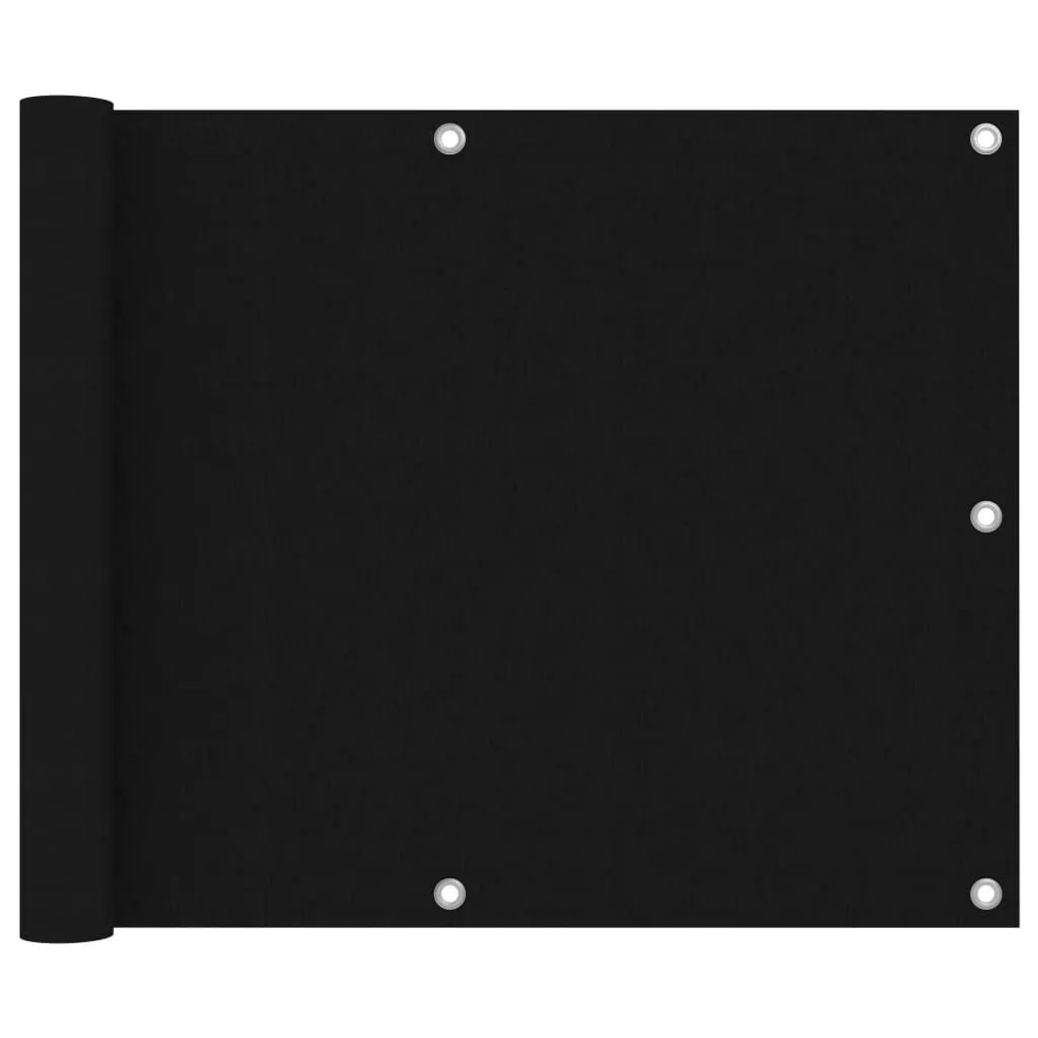vidaXL Balkon-Sichtschutz Schwarz 75x400 cm Oxford-Gewebe 135057