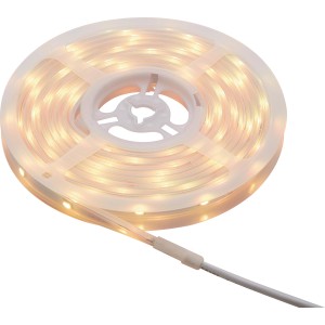 Aufgerollter 3 m LED Stripe Outdoor RGB, warmweiß leuchtend, für die Außenbeleuchtung.