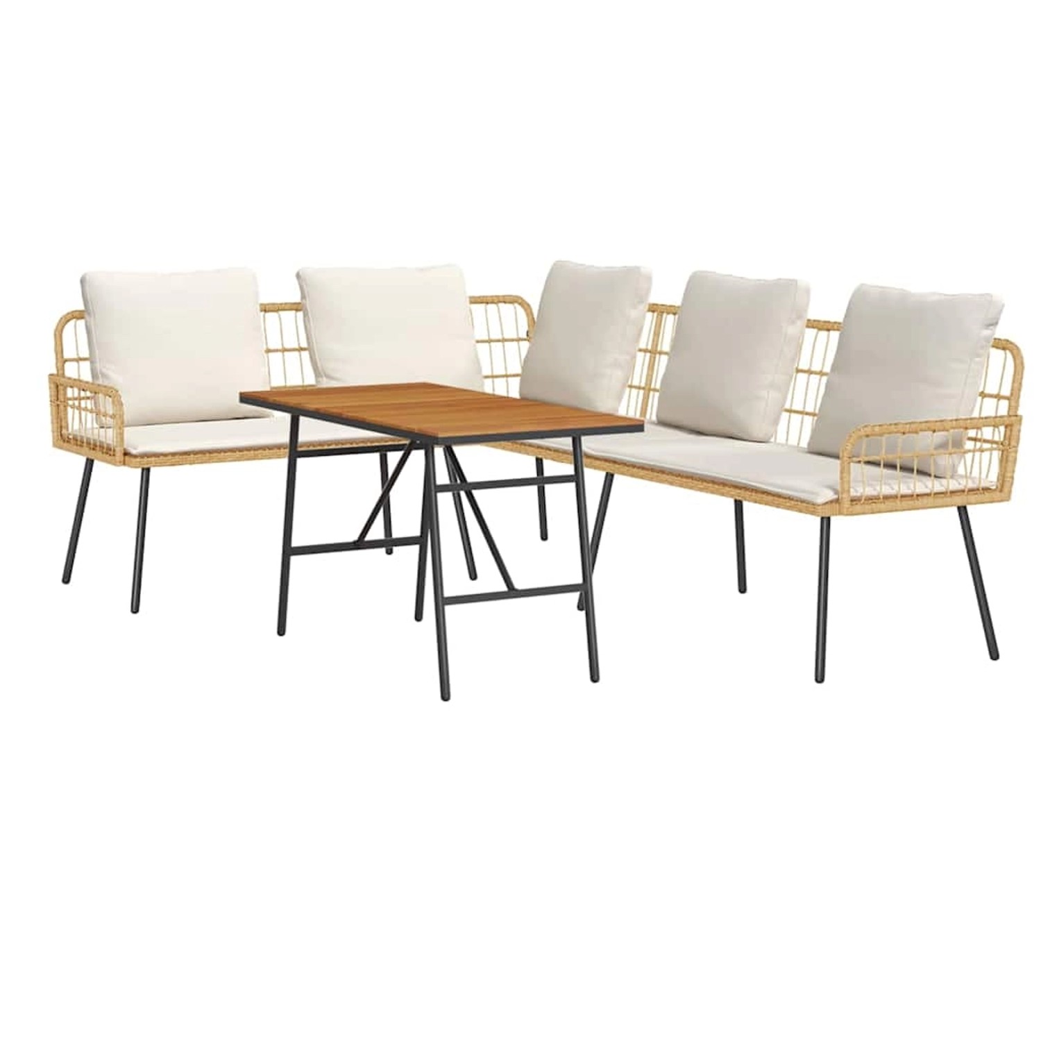 vidaXL Garten-Sofa-Set 2-Tlg Natur Poly Rattan 3328653 günstig online kaufen