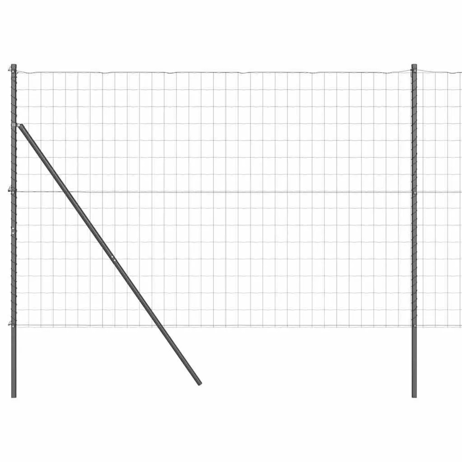 vidaXL Zaun mit Pfosten Grau 1,5 x 10 m Stahl und PVC 3350391 günstig online kaufen