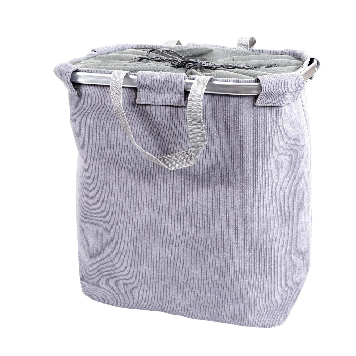 MCW Wäschesammler C34 54x52x32cm 89l Cord Grau