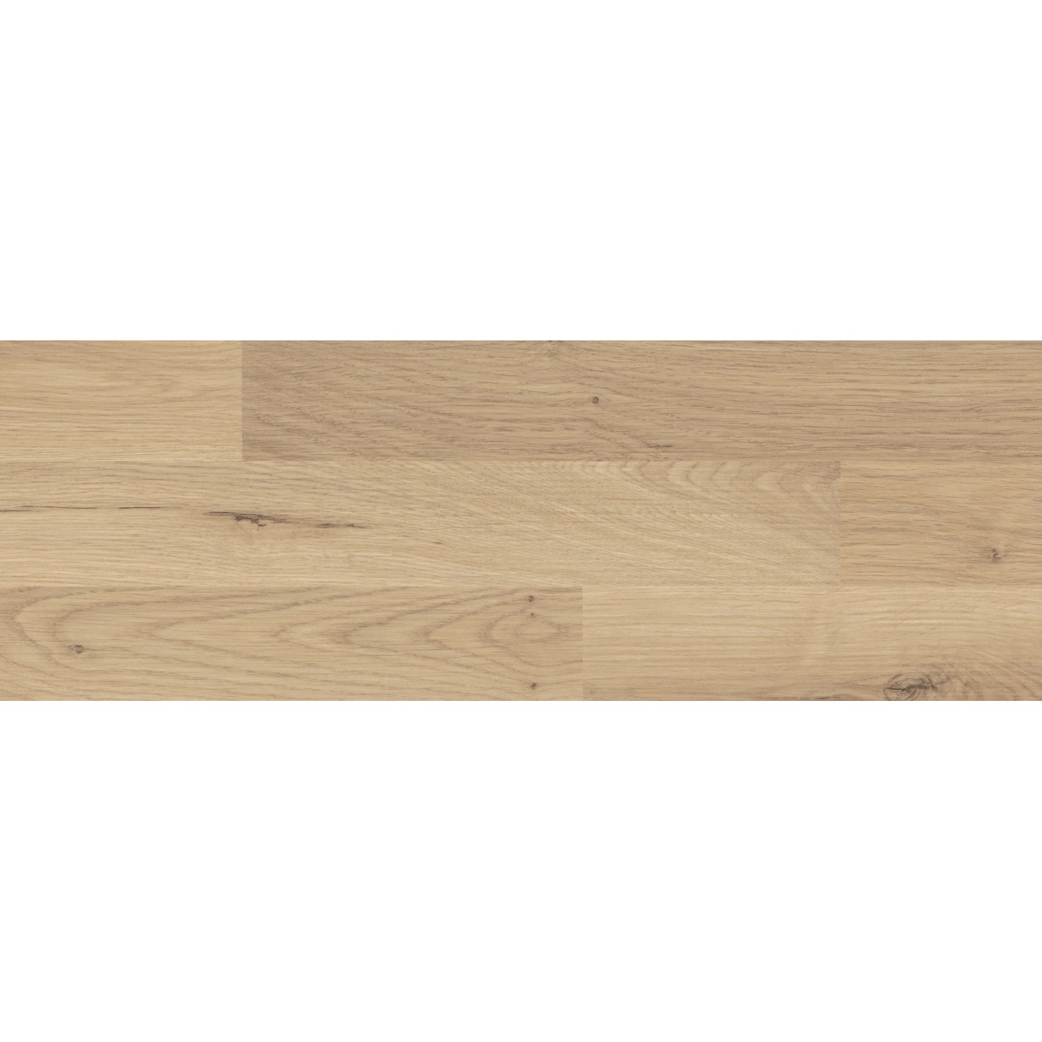 Living by Haro Laminat 7 mm Steineiche, 3-Stab-Optik, helle Holzfarbe.