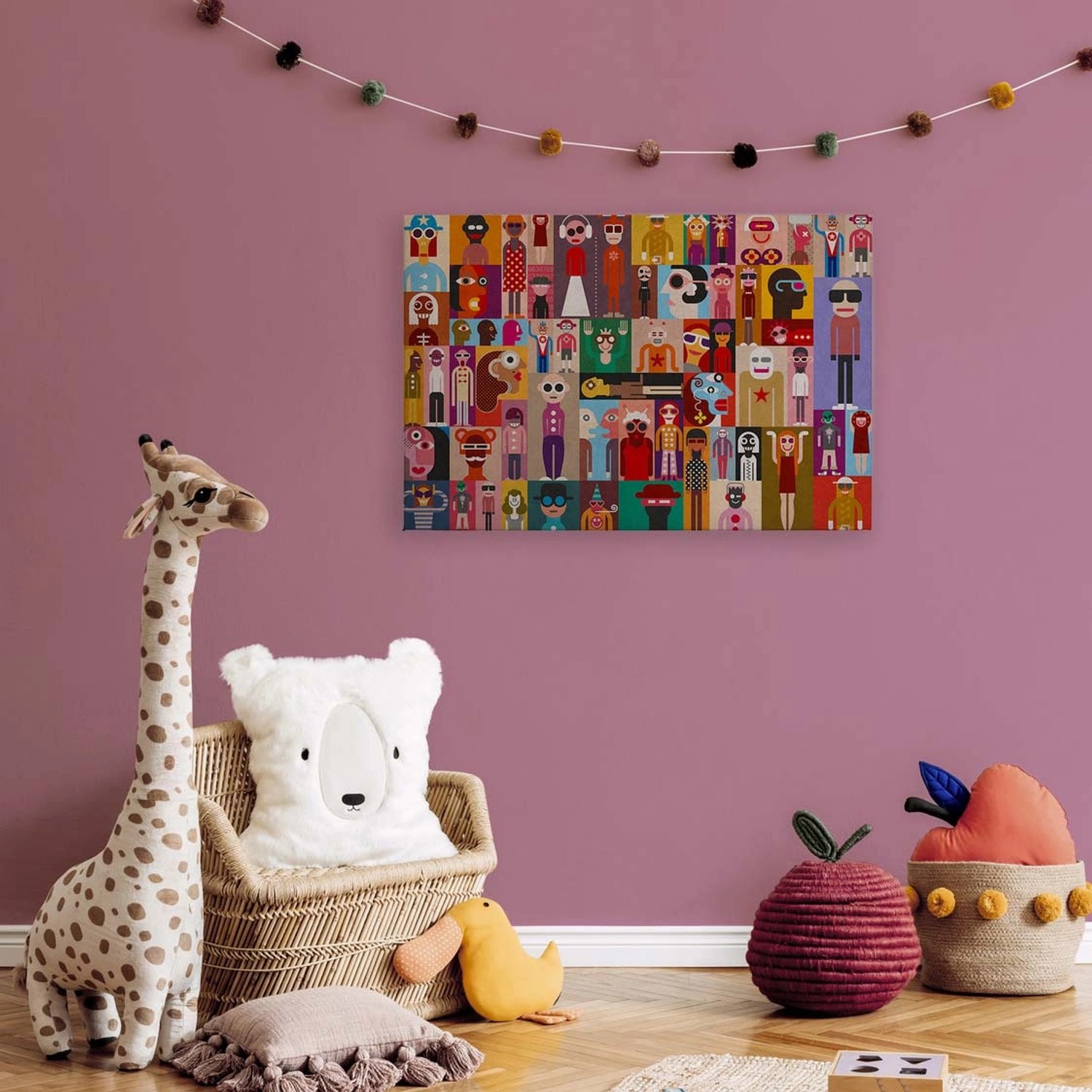 Bricoflor Abstrakte Kunst Leinwand Bunt Für Kinderzimmer Und Wohnzimmer Mos günstig online kaufen