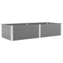 Graues Furnicato Garten Hochbeet (250x100x54 cm) aus WPC und Stahl.