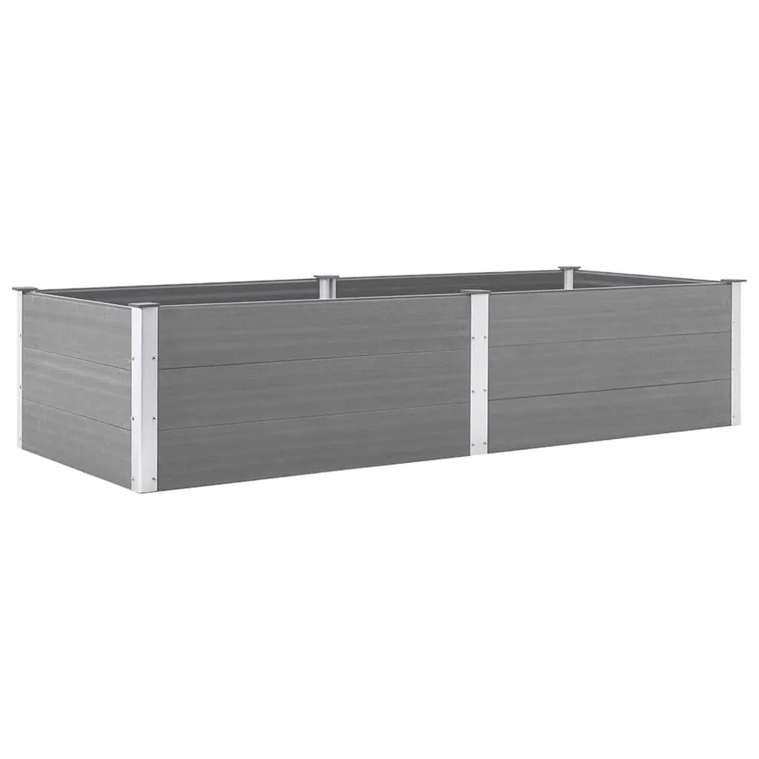 Furnicato Garten Hochbeet 250 X 100 X 54 Cm Wpc Grau