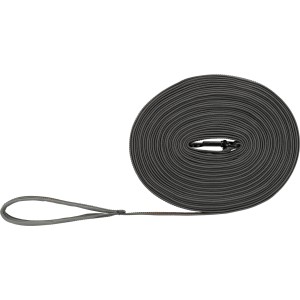 Trixie Hunde-Schleppleine, gummiert, graphit/papaya, 15m, für Hundeausbildung.