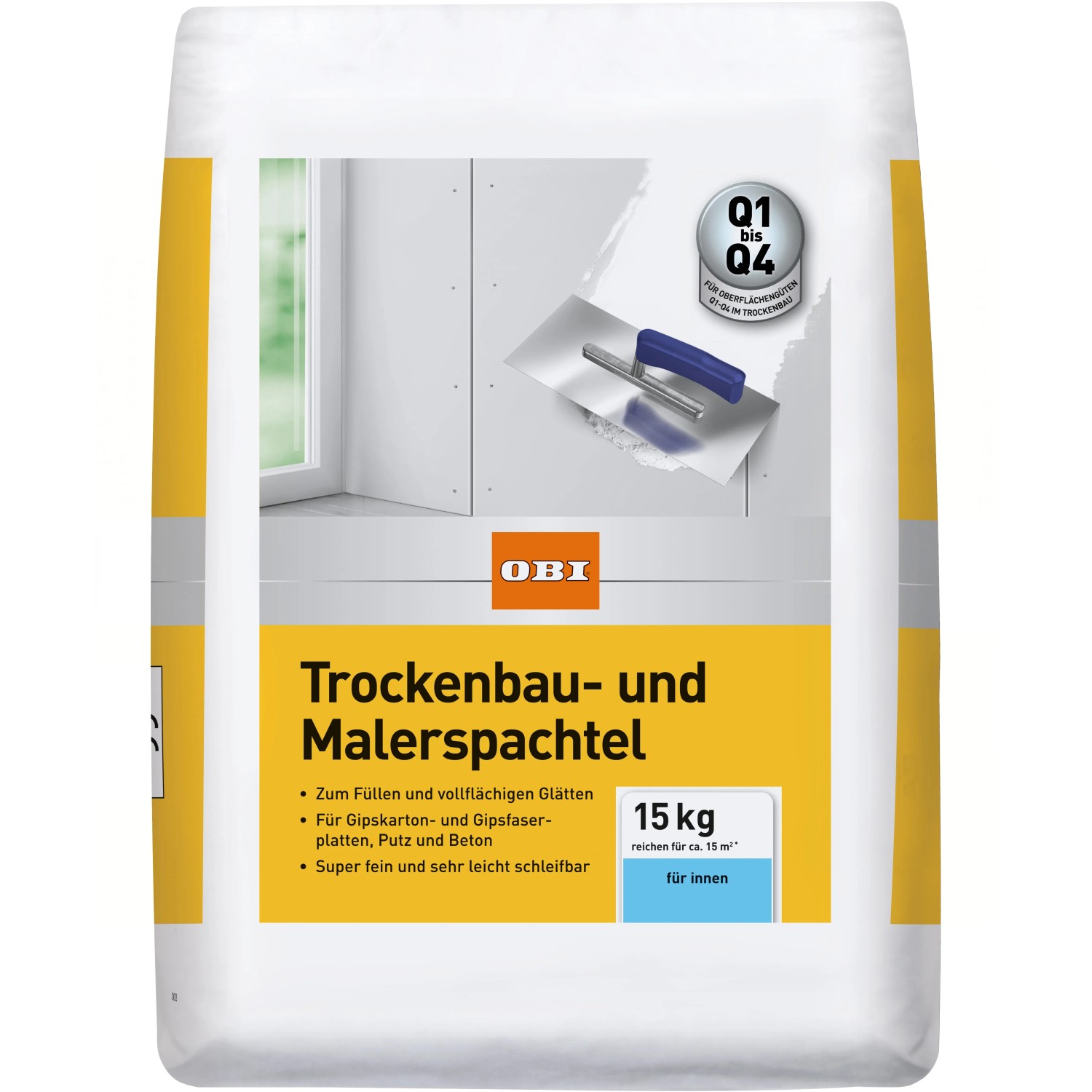 OBI Trockenbau und Malerspachtel Weiß 15 kg