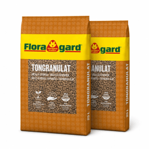 Zwei Säcke Floragard Blähton/Tongranulat 2x25l. Braunes Pflanzgranulat für Hydrokultur und Drainage.
