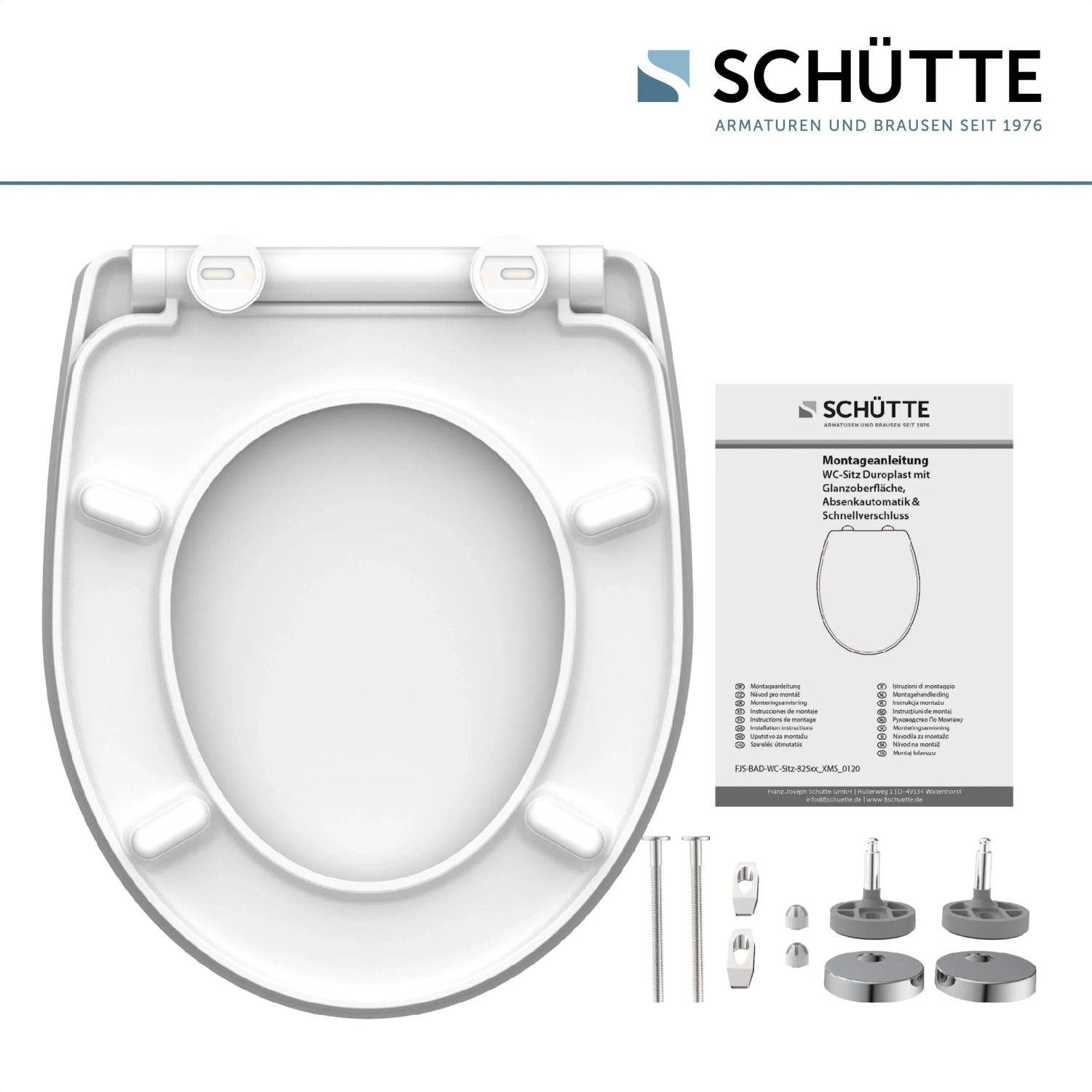 Schütte WC-Sitz Relaxing Frog, Duroplast, mit Absenkautomatik und Zubehör.
