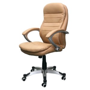 Jet-Line Chef Sessel Rom XXL Echtleder in Beige Höhenverstellbar