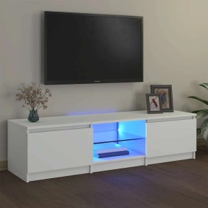 vidaXL TV-Schrank mit LED-Leuchten Weiß 140x40x36 cm 804292