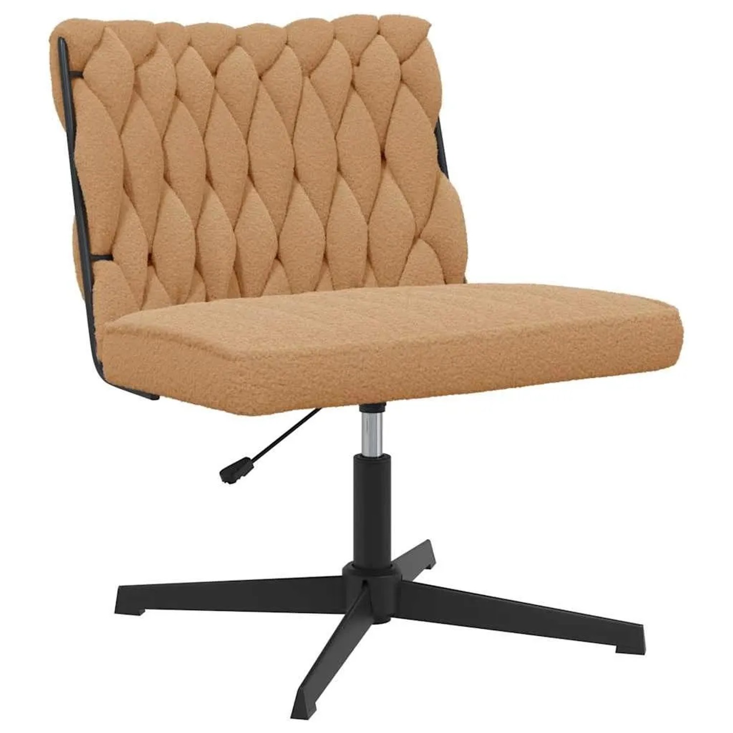 vidaXL Bürodrehstuhl Beige Gelockter Wollähnlicher Stoff 4105400 günstig online kaufen