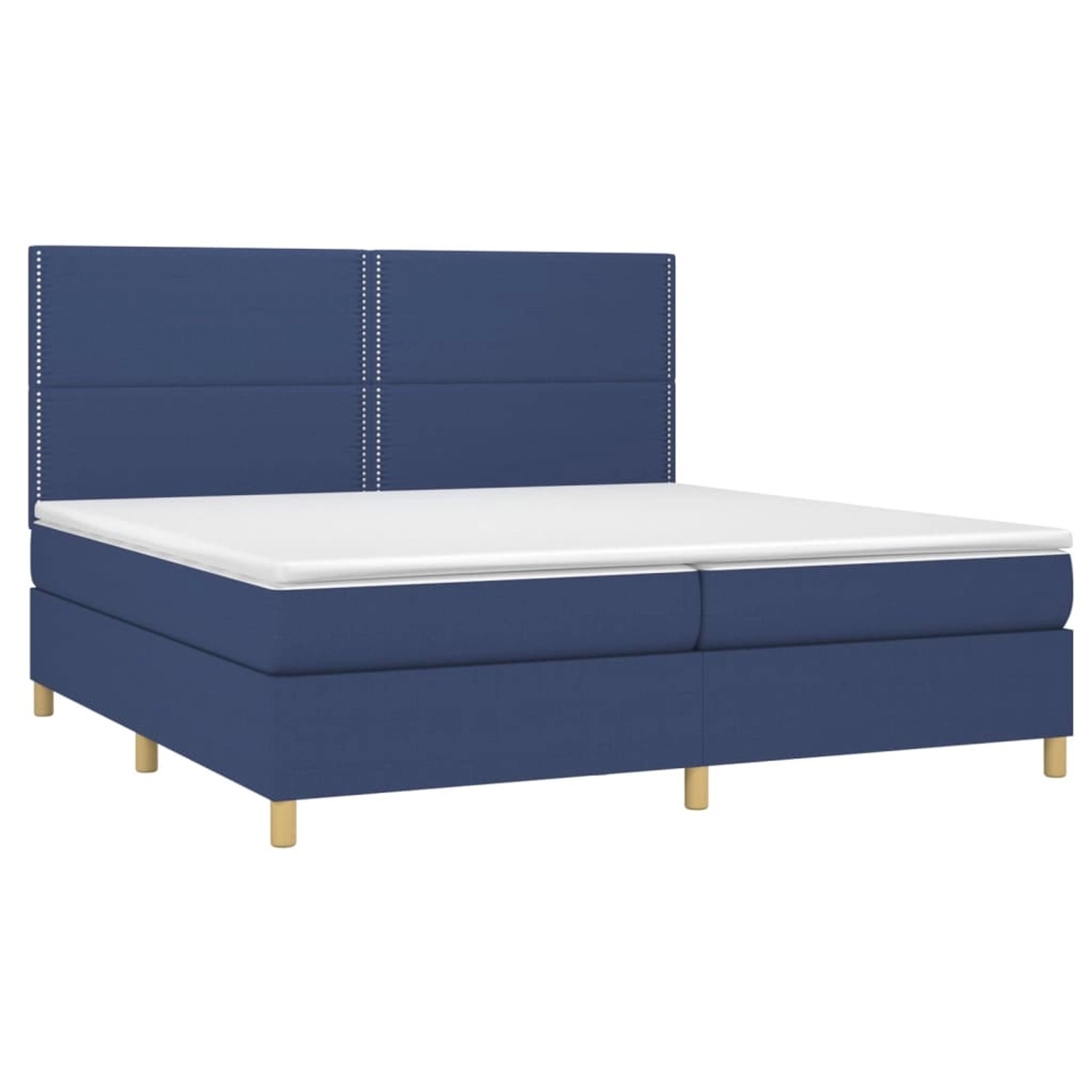 vidaXL Boxspringbett mit Matratze & LED Blau 200x200 cm Stoff 3135387 günstig online kaufen
