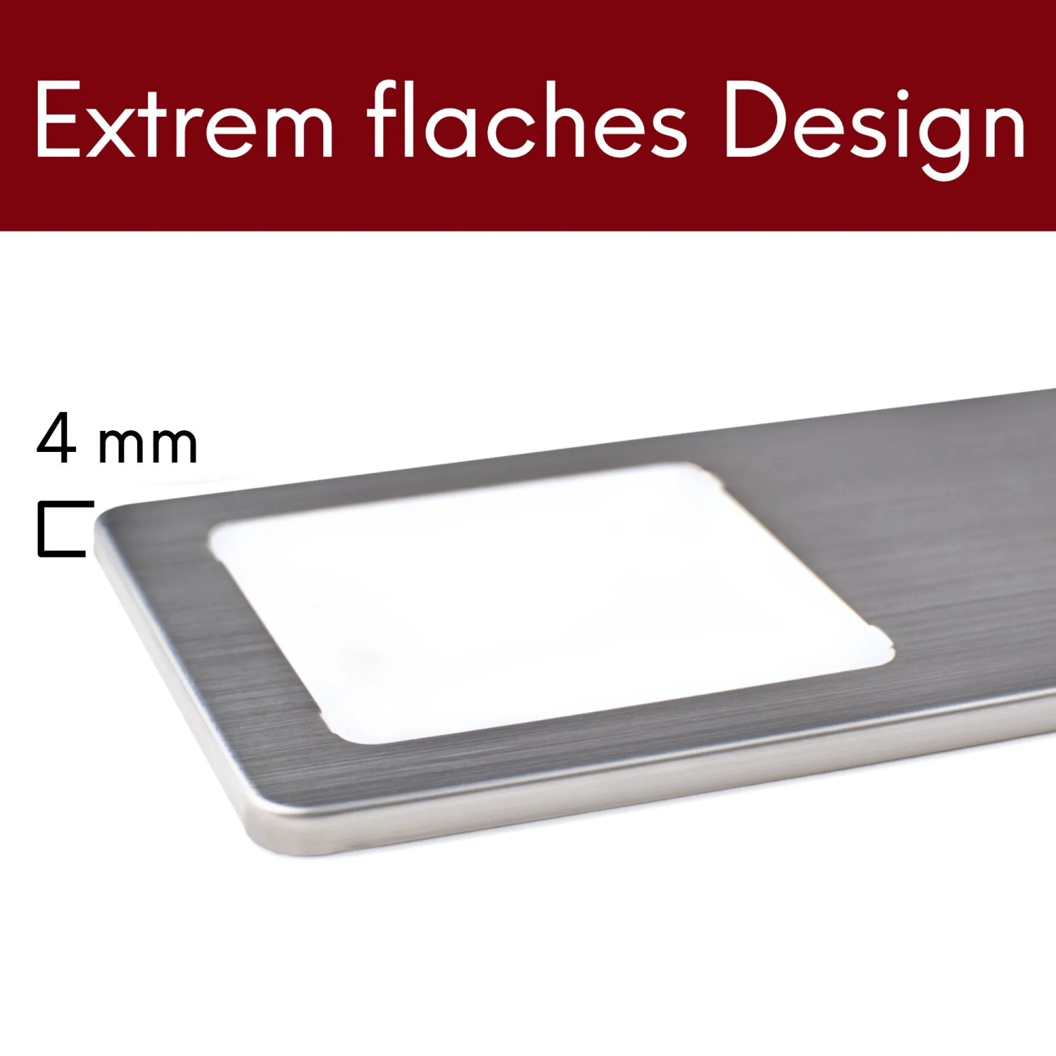 kalb | LED Unterbauleuchte Solid2, SET silbergrau, mech. Schalter, 3W | kalb