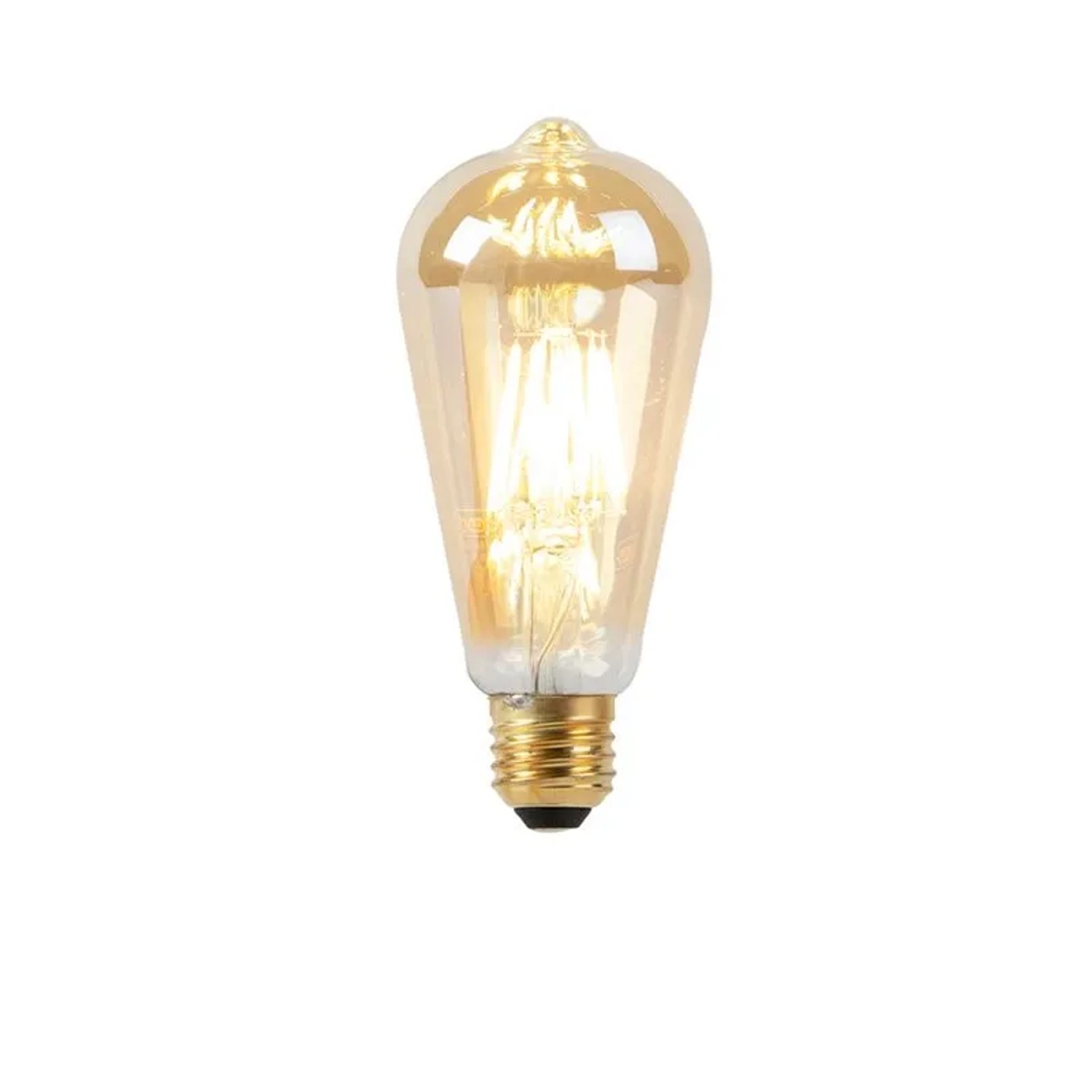 LUEDD E27 LED Lampe ST64 Dimmbar bis Warm Gold 8W 806,m 2000 2700K