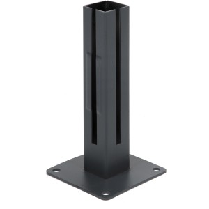 Floraworld Bodenplatte für Bohlenzaun-System, pulverbeschichteter Stahl, inklusive Befestigungsmaterial.