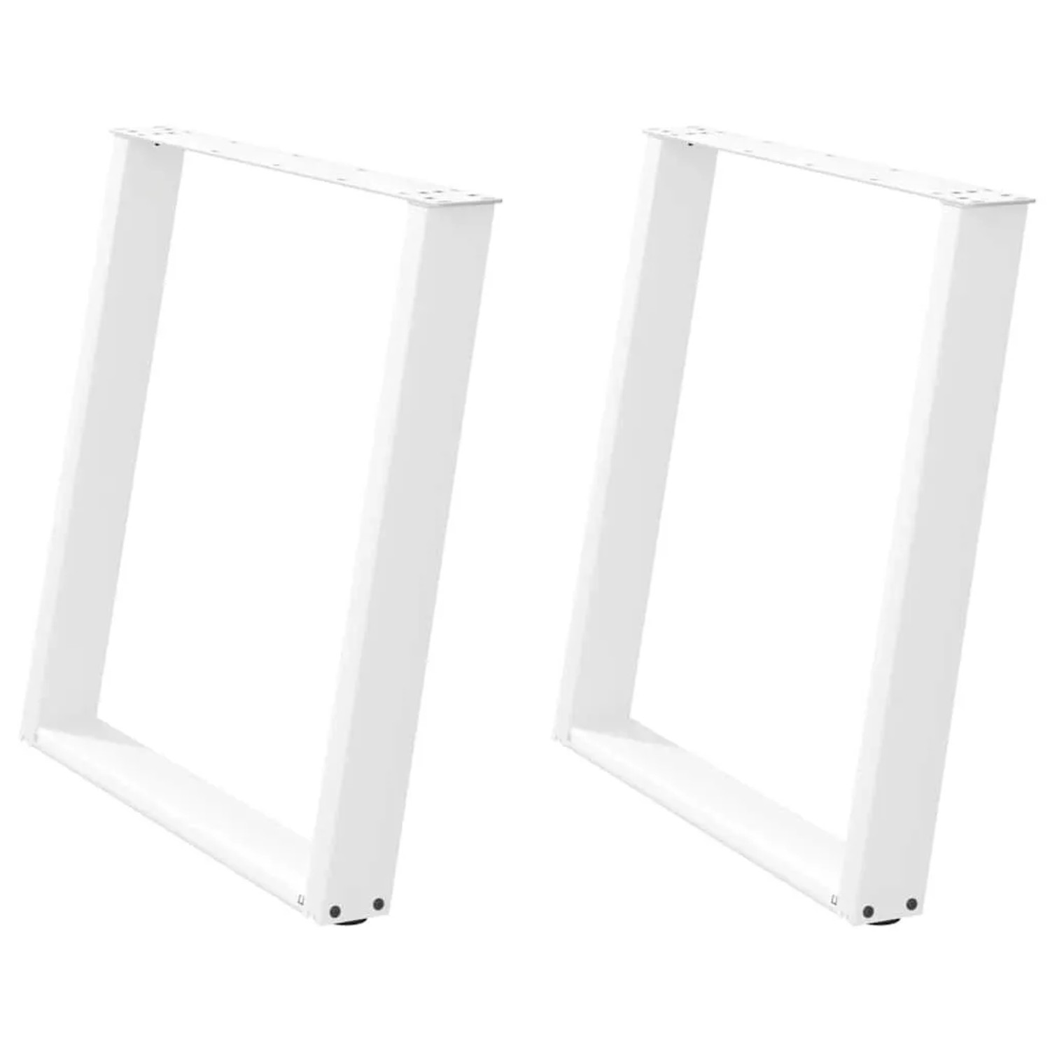 vidaXL Esstischbeine U-Form 2 Stk Weiß 70x72-73 cm Stahl 4012793