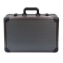 HMF 14601-02 Alu Werkzeugkoffer Leer Verstellbare Facheinteilung 46 x 15 x 33 cm Schwarz_6