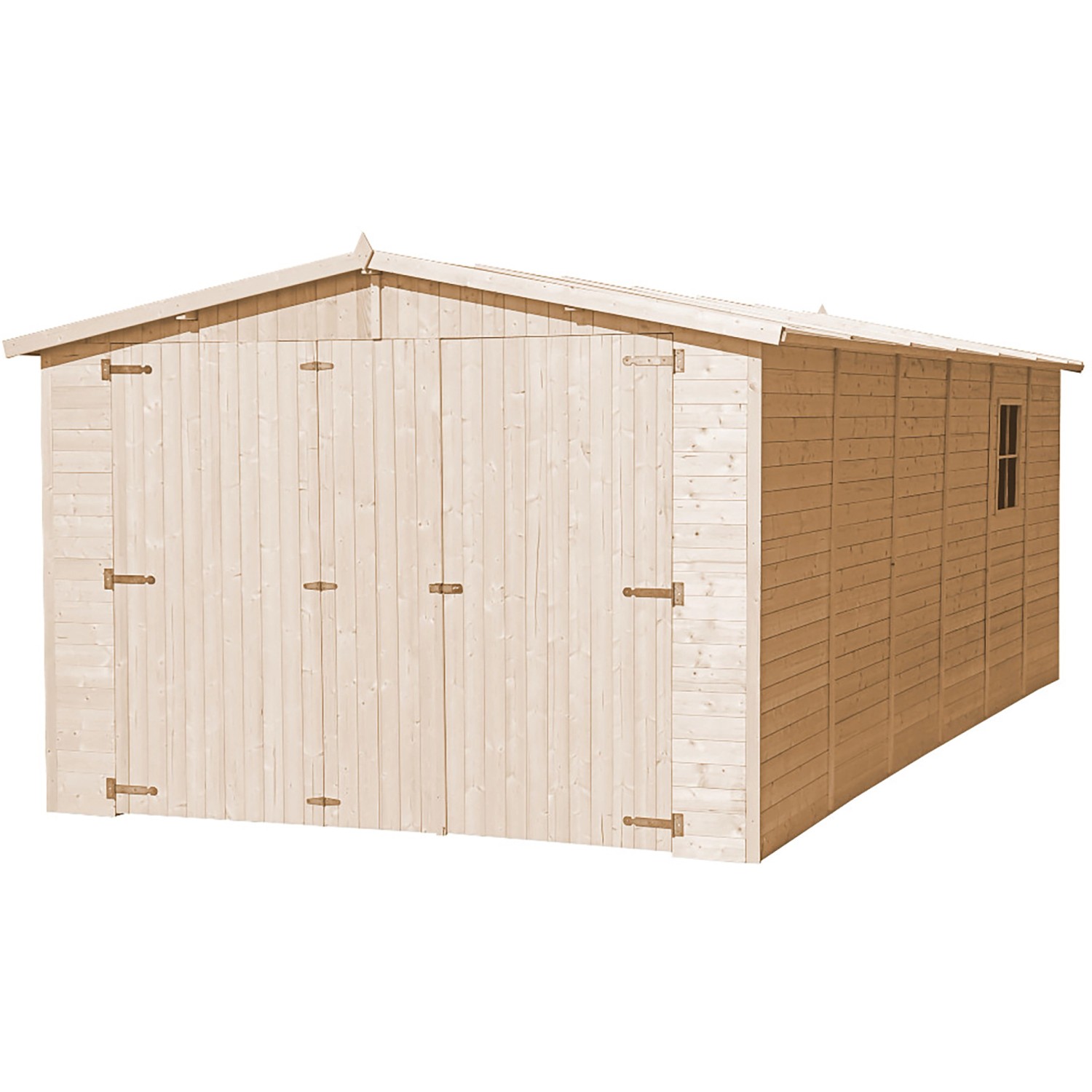 TIMBELA Holzgarage M102 18 m² mit Fenster ohne Boden