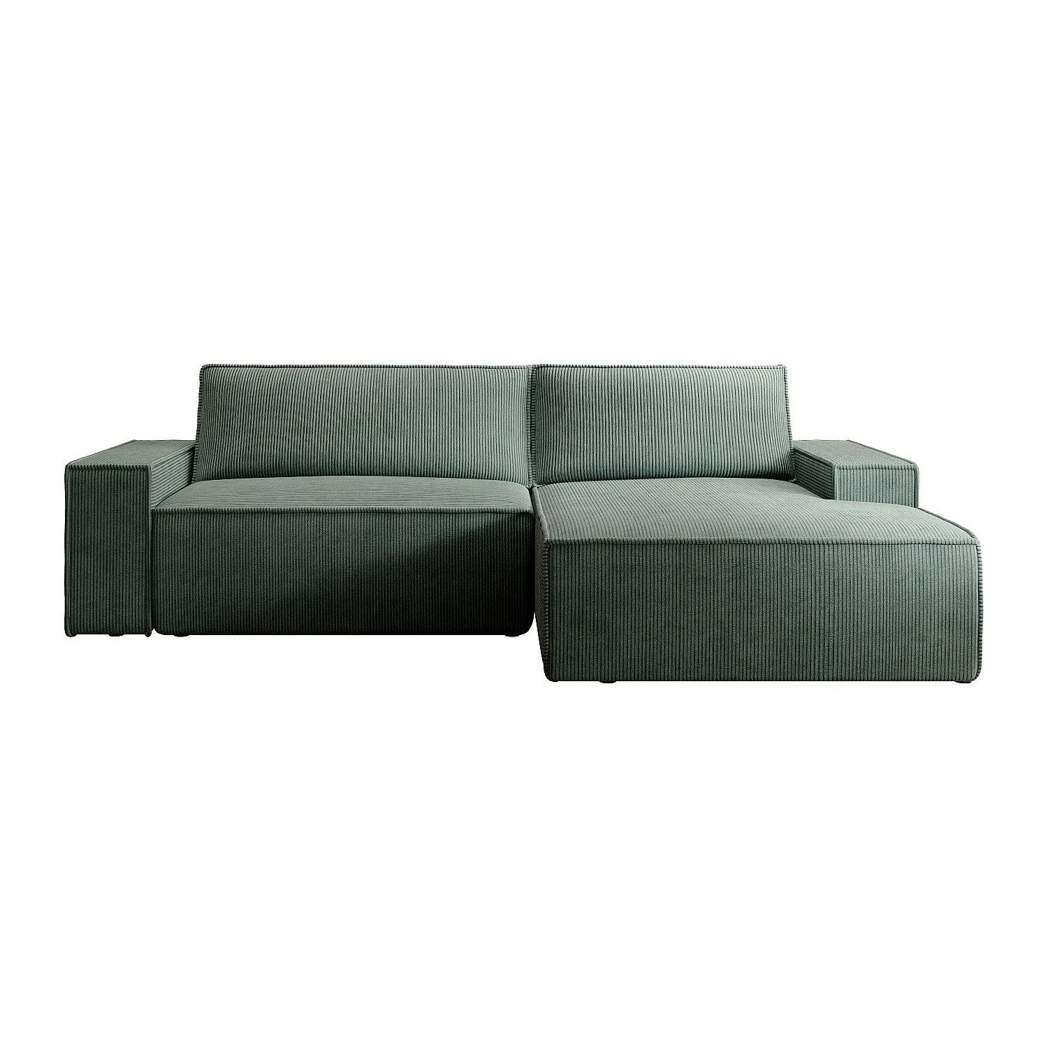 Vente-unique Sofa Ohne Schlafmöglichkeit Amelia Tannengrün 267 cm