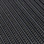 Schwarze Karat Fußmatte Power Brush mit Bürsten, 40x60 cm, für Innen- und Außenbereiche.